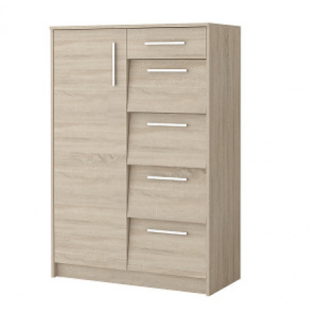 BELLA 12 -  botník 1D1S3K vysoký, lamino - dub sonoma (IZ) (K150)NOVINKA