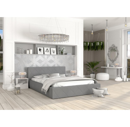 Čalouněná postel CARO- TRINITY (GREY) - 140 x 200 Čalouněná postel CARO- TRINITY (GREY) - 140 x 200