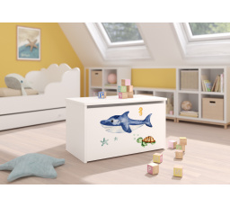 Truhla na hračky DARIA White+Sea Animals