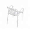 Zahradní židle plast, bílá, CT-X7029 WT