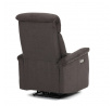 Polohovací křeslo, elektrické zabudované ovládání, hnědá, látka, TV-925 BR2