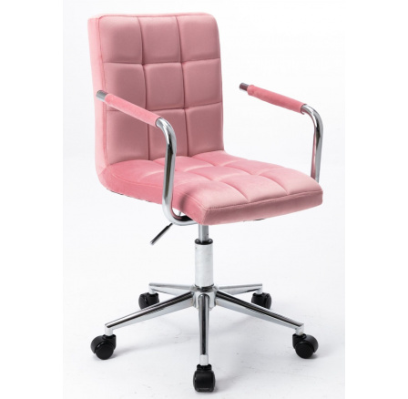Otočná židle velvet růžová N-15