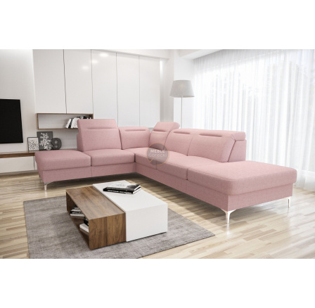Rohová sedací souprava OSLO 295x220 - levá, růžová