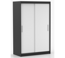 Šatní skříň NOEMI 04, Černá/Bílá