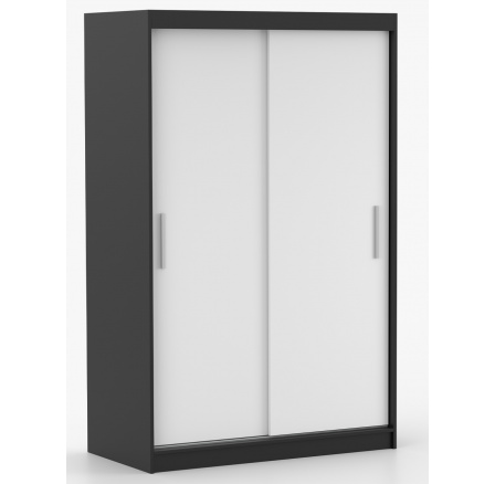 Šatní skříň NOEMI 04, Černá/Bílá