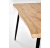 Jídelní stůl sada DICKY, přírodní / černá / šedá