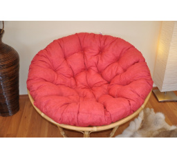 Polstr deluxe na křeslo papasan 110 cm - vínový melír