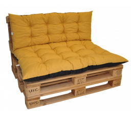 Polstry na paletový nábytek sada Basic - látka žlutý melír