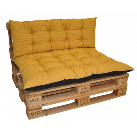 Polstry na paletový nábytek sada Basic - látka žlutý melír