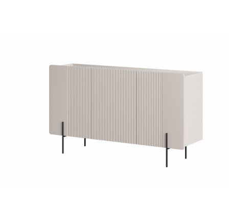 Komoda Malmi 3D, kašmír / crema bianca / černé nožky