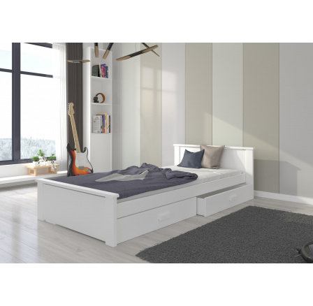 Postel s matrací ALDEX 200x90 Bílá