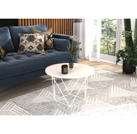 Konferenční stolek LIAM Bílý+Bílý