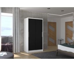 Posuvná skříň ASTEN 100 Bílá+Černá