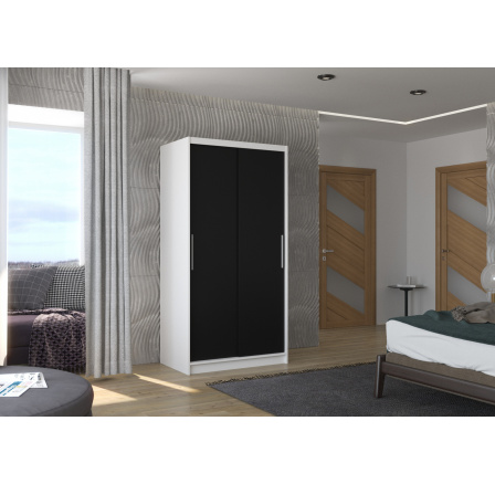 Posuvná skříň ASTEN 100 Bílá+Černá