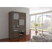 Posuvná skříň se zrcadlem LUGANO 120 Choco+Choco