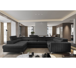 Rohová sedací souprava ve tvaru U LOUIS, Velvetmat 6 Levá