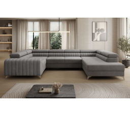 Rohová sedací souprava ve tvaru U LOUIS, Monolith 85 Pravá