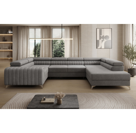 Rohová sedací souprava ve tvaru U LOUIS, Monolith 85 Pravá