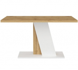 Jídelní stůl BRISTOL, Bílá/Dub Votan
