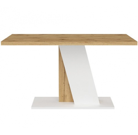 Jídelní stůl BRISTOL, Bílá/Dub Votan