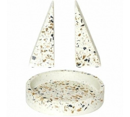 Sada Terrazzo 2 zarážky na knihy + mistička na drobnosti