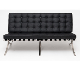 Sofa BA2 pro 2 osoby, černá ekokůže