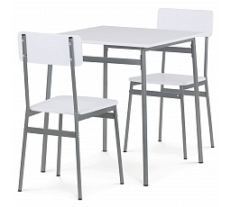 Jídelní set s 2 židlemi, 70x70x76cm, mdf AUT-O2122 WT
