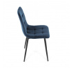 Jídelní židle, modrá, sametová látka, CT-281 BLUE4
