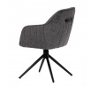 Jídelní židle, šedá, látka, HC-536 GREY2