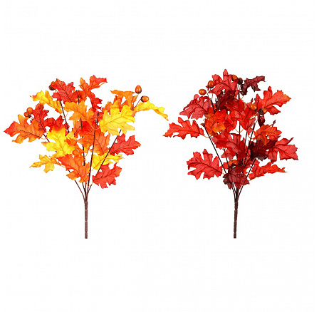 Dub - umělý trs se žaludy, mix 2 druhů, cena za 1 ks