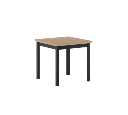 Stůl dub zlatý craft/černý 80x80 ST25-FX