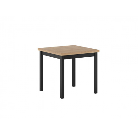 Stůl dub zlatý craft/černý 80x80 ST25-FX