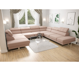 Rohová sedací souprava EMPORIO MAX I 300X350X220 - pravá, růžová