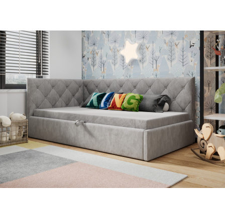 Postel ELZA - šedá - T88, Levá strana