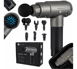 Masážní pistole ME-MG07 se 7 vyměnitelnými nástavci Šedá