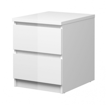 Noční stolek SIMPLICITY 230, Bílý lesk