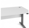 Psací stůl OFFICE 80400/318, Bílá/Silver grey