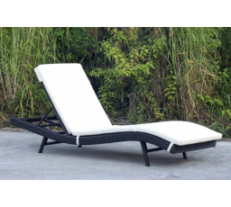 Lehátko Montana umělý ratan černé