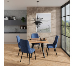 Sada stolu s židlemi RODOS 83 Craft Gold+Black