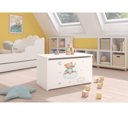 Truhla na hračky DARIA White+Teddy BEAR And Cloud