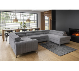 Rohová sedací souprava ve tvaru U LOUIS, Poco 4 Pravá
