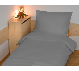 Povlečení bavlna UNI 140x200, 70x90cm antracitové zipový uzávěr