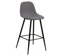 Barová stolička Wilma světle šedá/černá