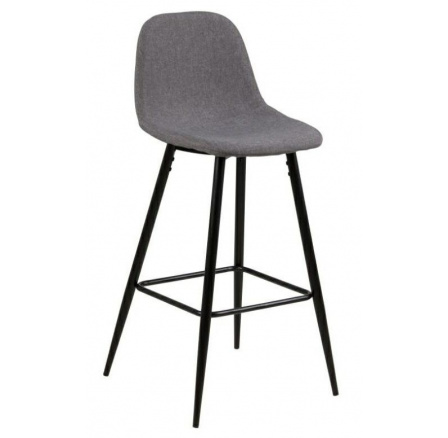 Barová stolička Wilma světle šedá/černá