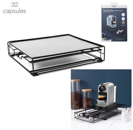 Zásuvka na kapsle Nespresso černá