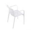 Zahradní židle plast, bílá, CT-X7029 WT