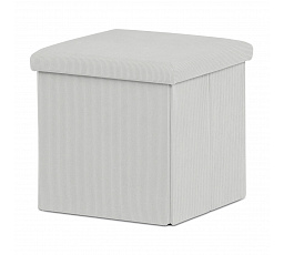 Taburet s úložným prostorem, krémová, manšestrová látka, TAB-471 CRM6