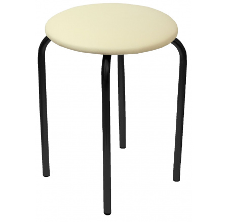 Stolička eco béžová - černý rám Chico 2