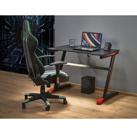 Psací stůl B40, černý/červený Psací stůl B40, černý/červený