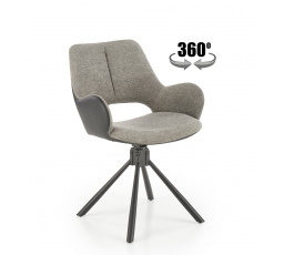 Jídelní otočná židle K494, Šedá/Černá